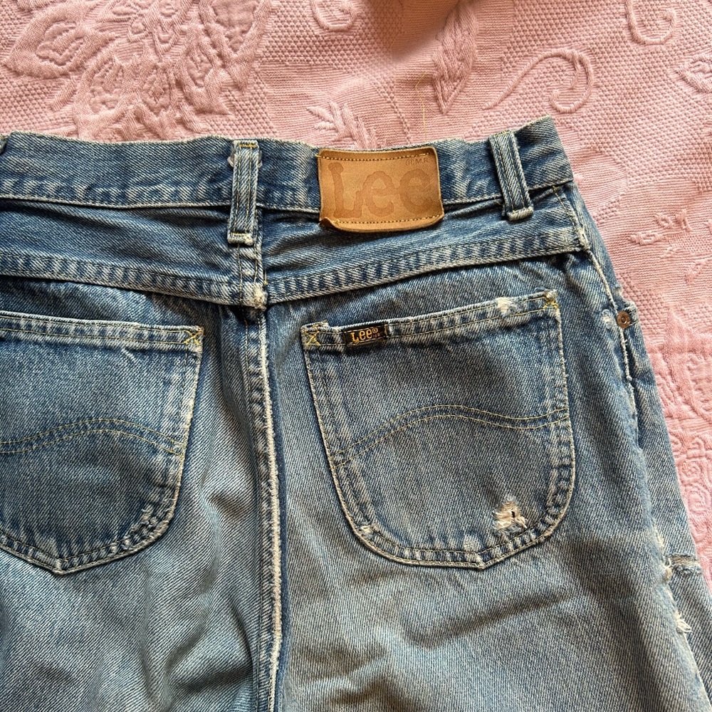 Lee Light Blue Distressed Jeans